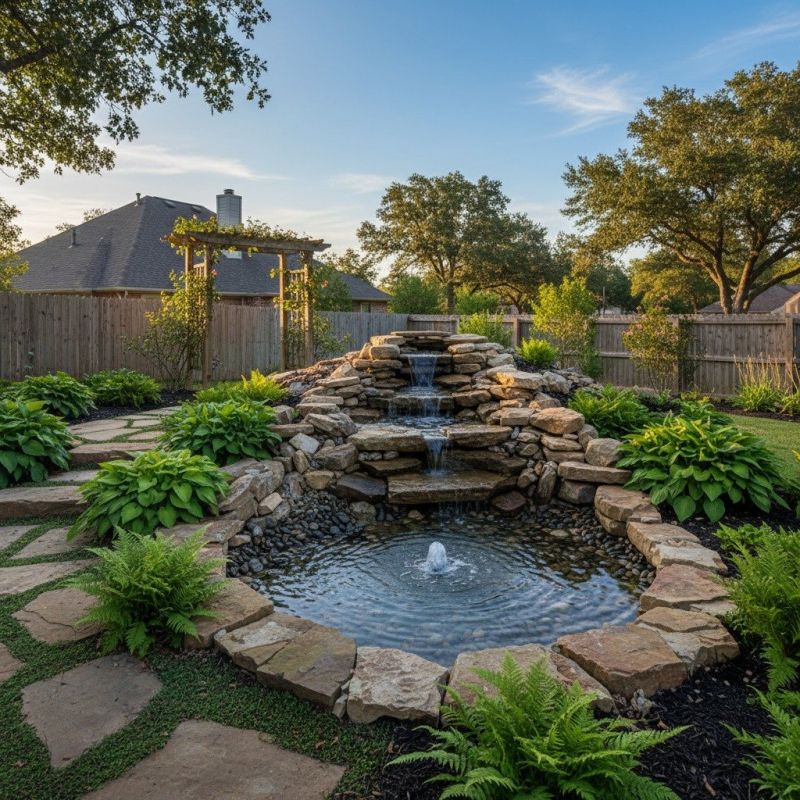 Pond Waterfall Installation